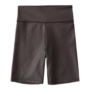 Women's Abercrombie and Fitch High Rise Metallic Sheen Black Bike Shorts NWT